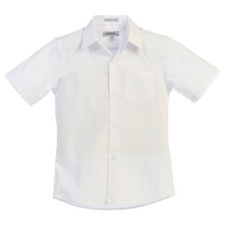 Gioberti Boy's Short Sleeve Solid Dress Shirt