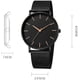 thumbnail image 4 of Reloj de Pulsera Minimalista de Moda para Hombres Relojes Ultrafinos Simples Relojes de Cuarzo analógico de Tres Pines con Correa de Malla de Acero Inoxidable, 4 of 4