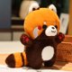 thumbnail image 4 of Juguete de peluche de mapache para niños, almohada suave de animales esponjosos, Panda Rojo, vestido de Cosplay, muñeca de peluche, regalo de cumpleaños, 4 of 5