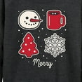 thumbnail image 3 of Instant Message - Merry Christmas Grid - Women's Lightweight French Terry Long Sleeve Shirt, 3 of 6