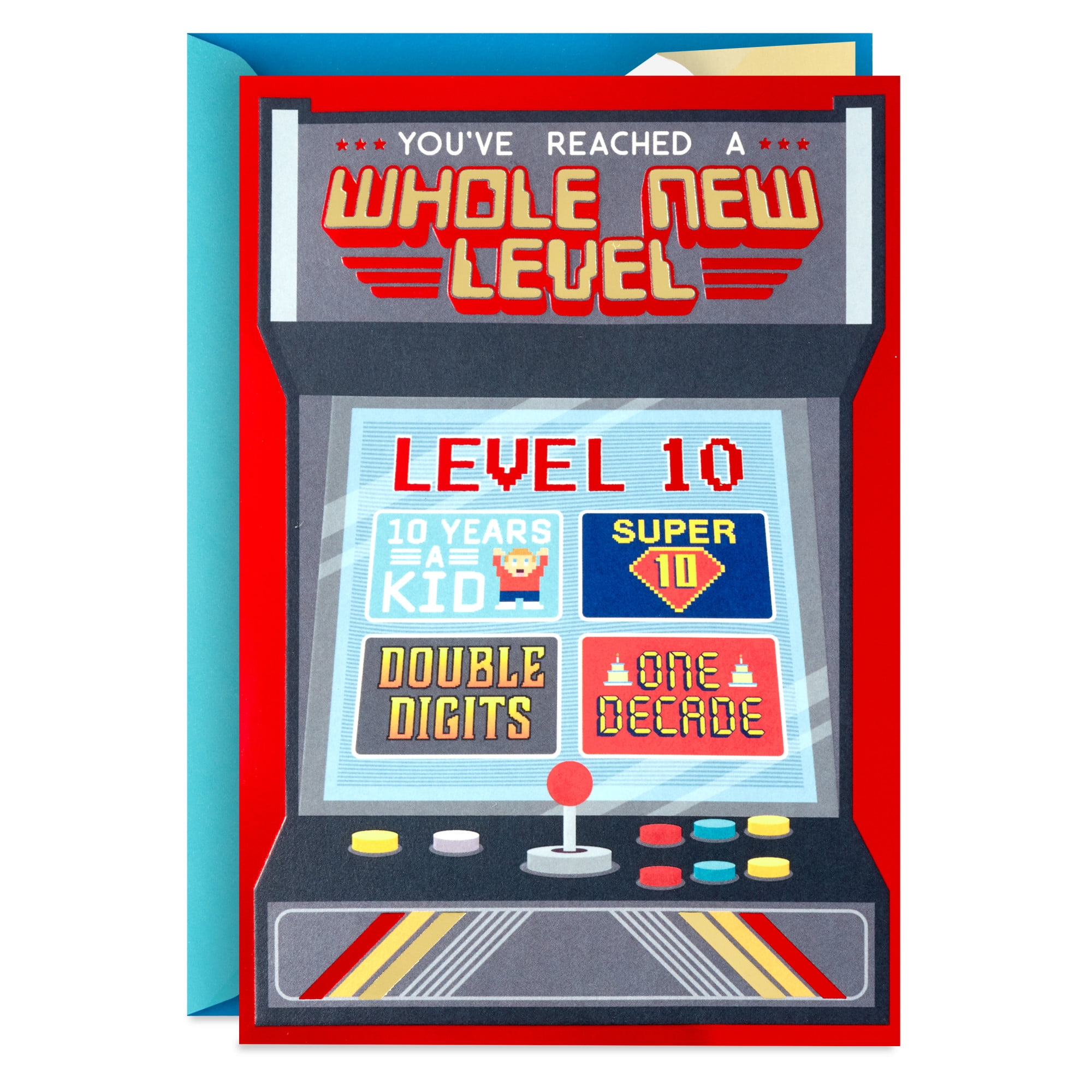 Hallmark Funny Pop-Up 10th Birthday Card (Whole New Level)