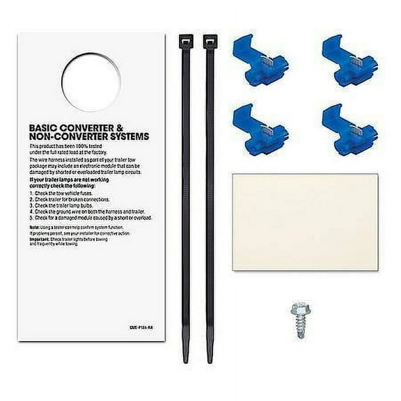 CURT 56187 Powered 3-to-2-Wire Splice-in Trailer Tail Light Converter, 4-Pin Wiring Harness