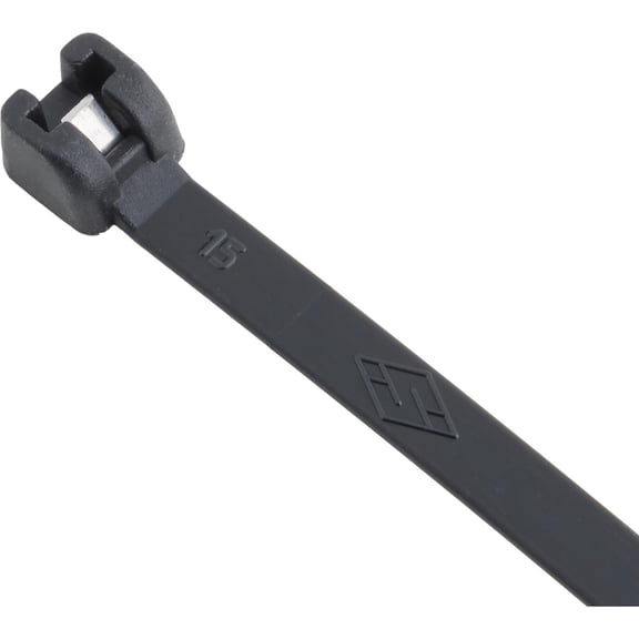 Stainless Steel Tooth Black Tie Wraps, 100 per Bag, 7.3 Inch