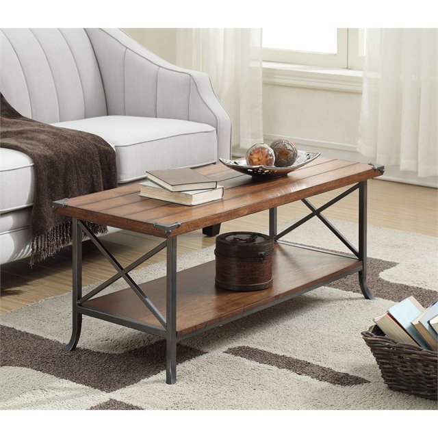 Convenience Concepts Table Basse Brookline en Finition Bois Noyer Foncé