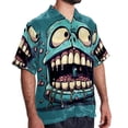 thumbnail image 2 of Tiny teeth Men's Hawaiian Button Down Printed Short Sleeve Summer Beach Shirts, 2 of 6
