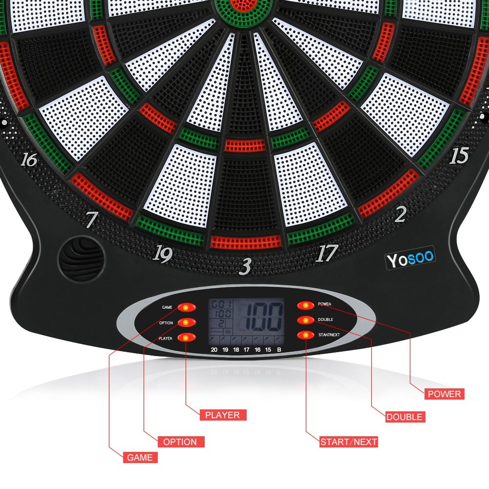Peahefy 1pc Professional Electronic Hanging Dartboard LCD Scoring