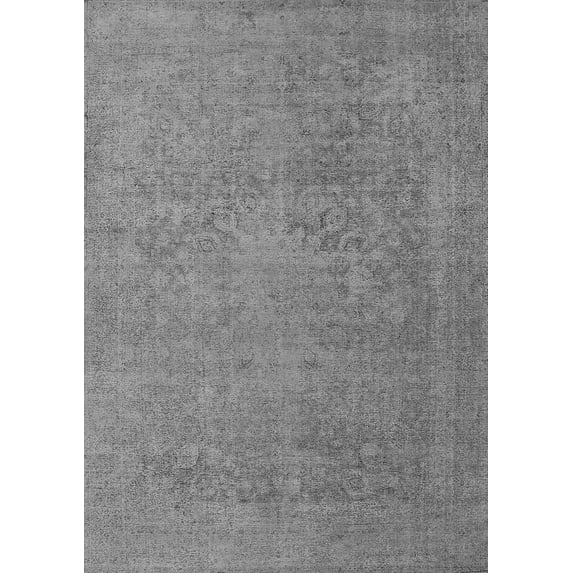 Ahgly Company Indoor Rectangle Oriental Gray Industrial Area Rugs, 2' x 5'