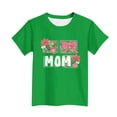 thumbnail image 4 of Zpanxa T-Shirts d'Été pour Filles Imprimé de la Fête de l'Indépendance Col Rond Manches Courtes Haut Polyester Spandex 12-13 Ans, 4 of 6