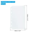 thumbnail image 2 of Uxcell A7 Binder Pocket, 12 Pack 6 Holes Binder Pouch for 6-Ring Notebook Binder, Clear, 2 of 5