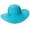 Turquoise, variant on Panama Jack Women's Ribbon Floppy Packable Sun Hat, 4" Big Brim (Turquoise)