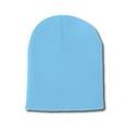 thumbnail image 1 of Blank Short Beanie Cap , Light Blue, 1 of 1