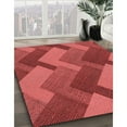 thumbnail image 3 of Ahgly Company Machine Washable Indoor Square Transitional Red Area Rugs, 8' Square, 3 of 7
