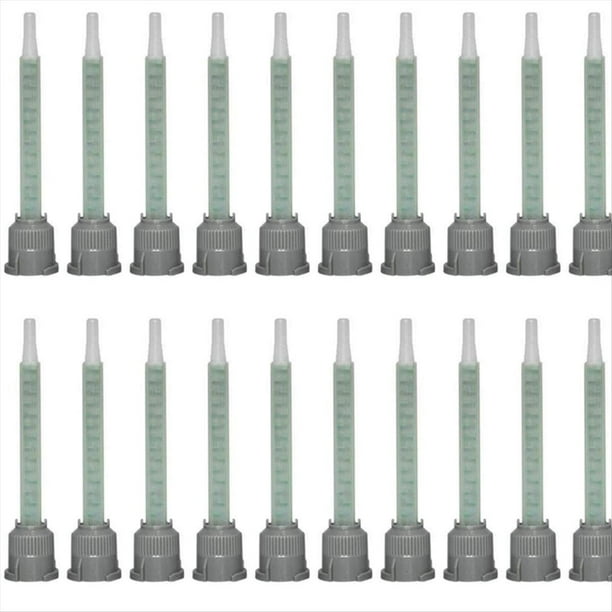20 Piezas Boquillas de Mezcla Cartuchos de Adhesivo Punta para 50ml Resina Mezclador Adhesivo Aplicatior 16-Element,1:1 Ratios