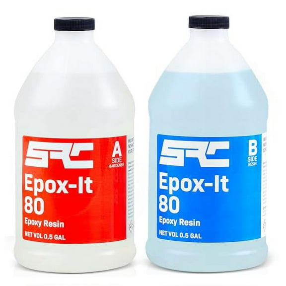 Epox-It 80 Clear Epoxy Resin Kit, for Beginners and Experts Alike, Epoxy Coating Ideal for Bar Top, Countertop, Tabletop, Crystal Clear Formula for Jewelry Art, and Laminating - 1