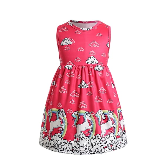 GYRATEDREAM Toddler Dress Little Girls Summer Dresses Casual Party Sundress Birthday Wedding Party Clothes for Kids 2-12Y