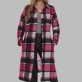 thumbnail image 2 of Busydd Jackets for Women Casual Comfy Lapel Button Long Sleeve Shirts for Women Fashion Long Plaid Jackets with Pockets S, 2 of 8