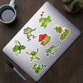 thumbnail image 5 of Cartoon animal frog stickers, set of 50, waterproof and UV resistant, for gadgets., 5 of 5