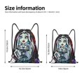 thumbnail image 2 of Zufioo Monster High Print Sports Cinch Sack Gym String Bags Machine Washable Heavy Duty String Backpack for Men Women-Medium, 2 of 6