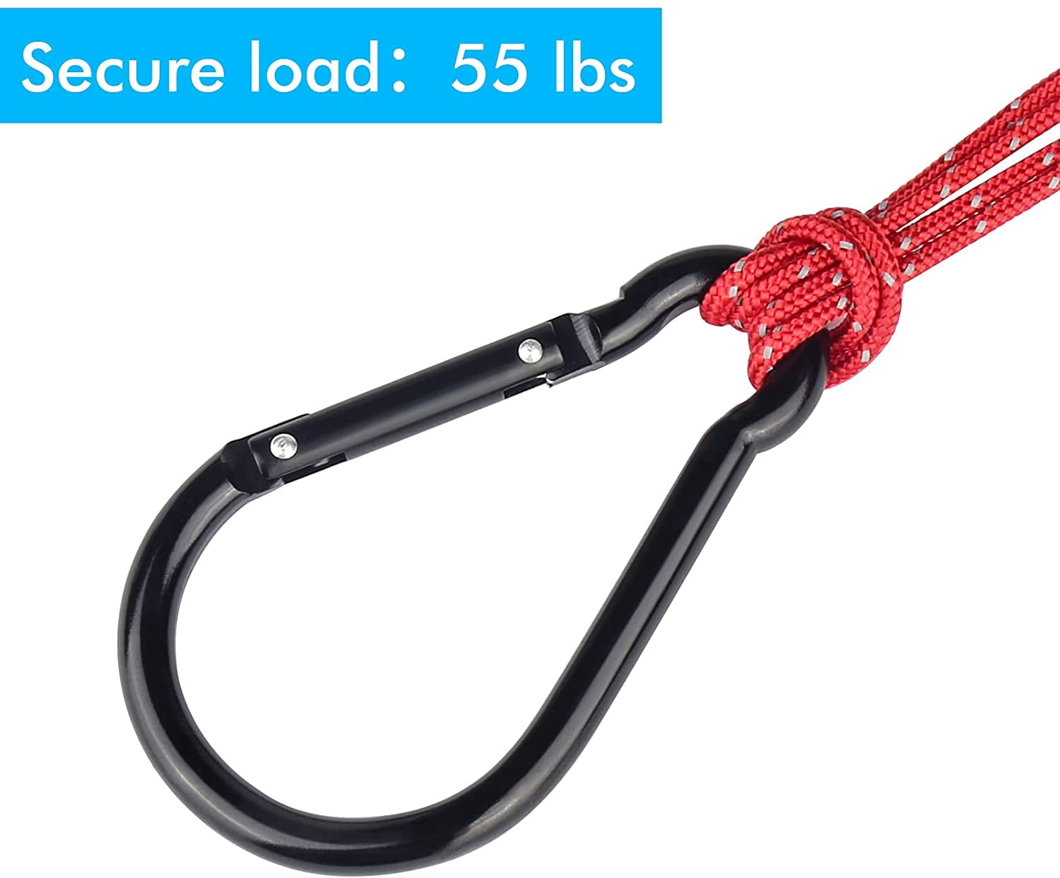 Carabiner Caribeaner Clip,Extra Large 4" Aluminum Carabeaner Keychain Hook,Spring Snap Key Chain Clip