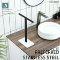 thumbnail image 3 of KOKOSIRI Hand Towel Holder Black Stand Towel Rack with Marble Base for Bathroom Kitchen Vanity Countertop, Stainless Steel 15.7'' Height THS0002-SM-BK, 3 of 7
