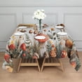 thumbnail image 3 of Red Mushroom Flower White Pattern Square Tablecloth,Waterproof Square Table Cover,Wipeable Spillproof Washable Table Cover for Home Kitchen Party Decor 42"X42"(107x107cm), 3 of 6