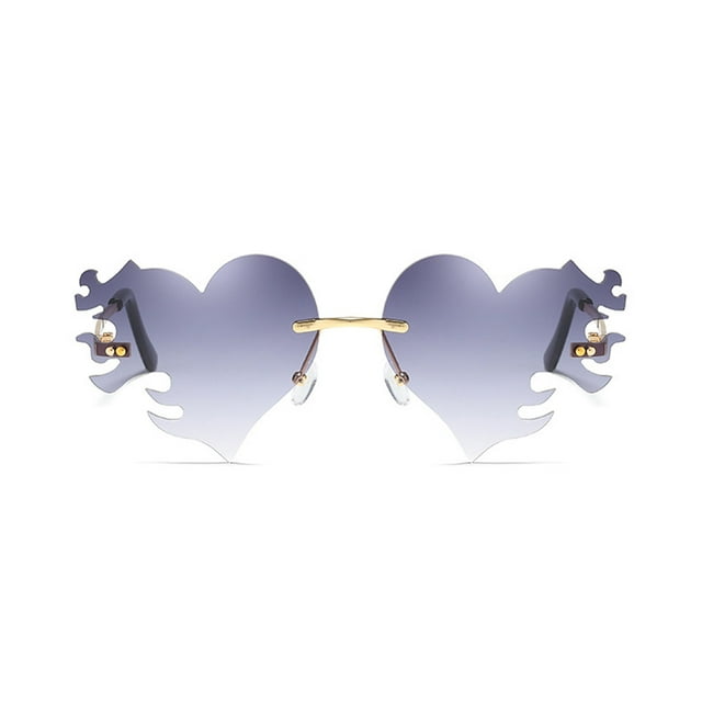 Sonducket Gafas de sol de PC con lentes coloridos para una apariencia llamativa Gafas de sol Gafas de sol para hombre Love Heart Gafas de sol Type3 NO3