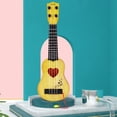thumbnail image 4 of OUSITAID Classical Ukulele Guitar Musical Instrument Interactive Ukulele Toy For Kid  38CM Khaki, 4 of 7