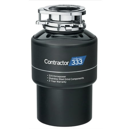 InSinkErator Contractor 333 Contractor Series 3/4 HP Garbage Disposal with Stainless Steel Grind components and Dura-Drive