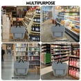 thumbnail image 5 of Ortodayes 6-Pack Shop Basket with Plastic Handle, 28 L Plastic Supermarket Basket, Grey, 5 of 6
