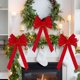 thumbnail image 4 of Arcos de Navidad Decoración Cinta de Terciopelo Navidad Rojo Arco de la Capa de Cola Decoración de la Línea de Peluche, 4 of 6