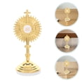 thumbnail image 2 of 6 estatuas de cruz católica - Crucifijo de pie de metal de Jesús para decoración del hogar, decoración religiosa de mesa, cruz cristiana espiritual para sala de estar, iglesia, 2 of 7