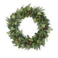 thumbnail image 2 of Northlight Pre-Lit Mixed Winter Pine Artificial Christmas Wreath - 30 Inch, Clear Lights, 2 of 4