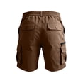 thumbnail image 3 of Homeyce Cargo Shorts for Men Multi Pockets Twill Elastic Waist Shorts Drawstring Ripstop Straight Leg Cargo Short Summer Outdoor Work Casual Lightweight Outfit,Brown XL, 3 of 4