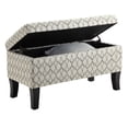 thumbnail image 2 of Designs4Comfort Winslow Storage Ottoman in Gray Ribbon Fabric With Solid Wood, 2 of 3
