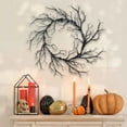 thumbnail image 5 of chaungfeng 16.5 Inch Black Twig Halloween Wreath for Front Door - Artificial Plastic Simulation Dead Branch Garland for Indoor Outdoor Party Home Decor, 5 of 6
