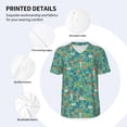 thumbnail image 3 of KLL Mushrooms and Flowers for Men's Baseball Shirts,Short Sleeve Casual Shirts Button Down Shirt for Men Beach Summer Wedding Shirt-4X-Large, 3 of 7