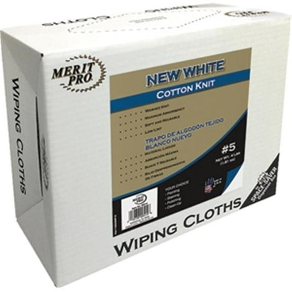 99514 White Cotton Knit Wiping Cloth - White - No. 5