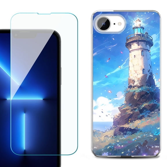 Phone Case for iPhone 17e, with Screen Protector, by OneToughShield - Beacon Sky