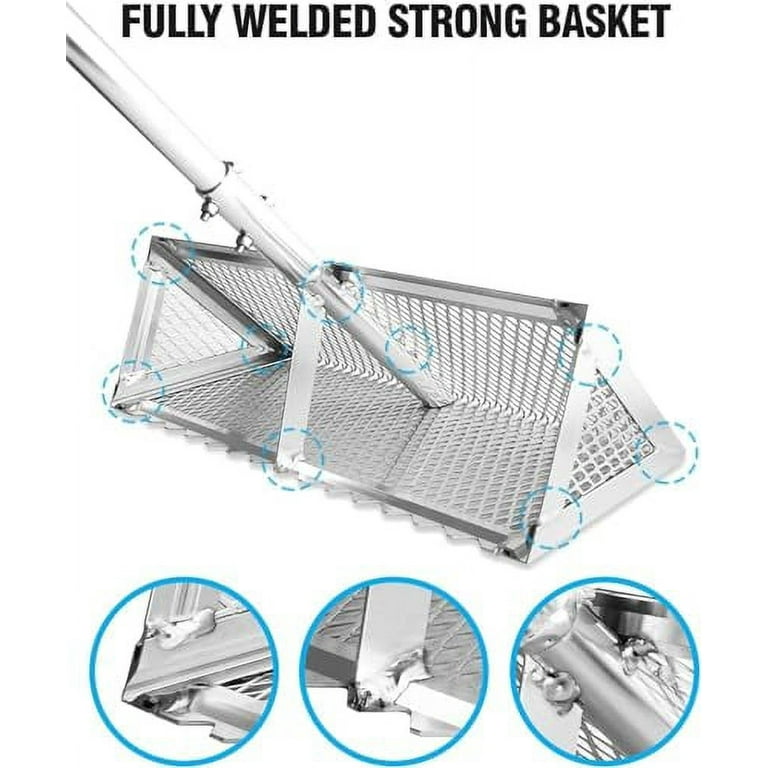Shell Catcher Sand Flea Rake, Long Handle Sand Sifter For The