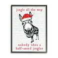 thumbnail image 3 of Stupell Industries Jingle All the Way Quote Sassy Christmas Donkey Holiday Painting Black Framed Art Print Wall Art, 16 x 20, 3 of 5