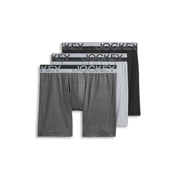 Jockey® Essentials Staycool ® Microfiber Stretch 6" Boxer Brief - 3 Pack