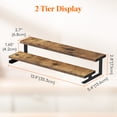 thumbnail image 5 of Lifewit 2-Tier Wooden Dispaly Riser with Metal Stand, 13.9 Inch Step Cologne Stand, Perfume Organizer, Display Shelf for Fragrance, Skincare, Figurine, Spice, Tabletop, Cabinet, 1 Set, Rustic Brown, 5 of 10