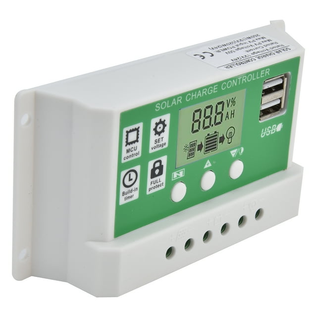 Controlador solar, controlador de carga inteligente Controlador de carga de panel solar dual Equipo de control de carga Rendimiento confiable