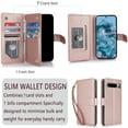 thumbnail image 5 of TECH CIRCLE For Google Pixel 6 Pro Wallet Case with Card Holder,PU Leather Flip Folio Shell Magnetic Closure Wrist Strap Kickstand Shockproof Protective Cover for Google Pixel 6 Pro 6.7" 2021,Rosegold, 5 of 6