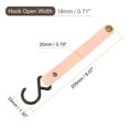 thumbnail image 2 of Uxcell 8Pack PU Leather S Hooks for Hanging Multipurpose Camping Hook Hanger, Pink, 2 of 6