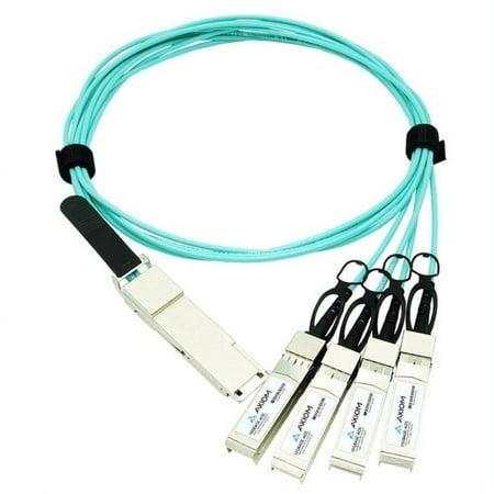 UPC: 0841280142192 | Axiom 40GBASE-AOC QSFP+ to 4 SFP+ Active Optical Cable Extreme Compatible  20m