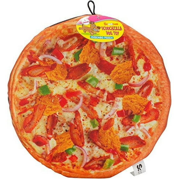 SCOOCHIE PET PRODUCTS 479 Chicago Style Pizza Dog Toy, 10"