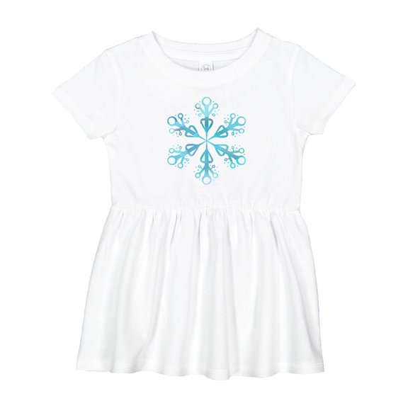 Inktastic Icy Blue Winter Snowflake Girls Baby Dress