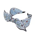 thumbnail image 5 of Gzwccvsn Bow Headbands for Women, Knotted Flower Pattern Headband, Elegant Wide Knot Head Bands for Women's Hair (Black+White), 5 of 5