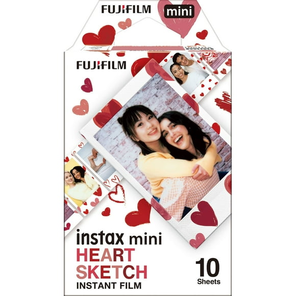 INSTAX MINI Heart Sketch Instant Film (10 exposures), Heart Sketch Instant Film Pack